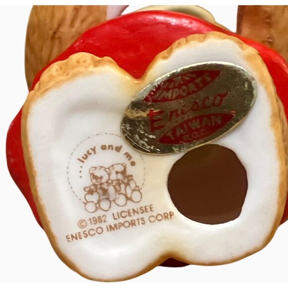 Lucy and Me Ceramic Birthday Bear Collectible Number 4 Figurine Vintage - Picture 7 of 8